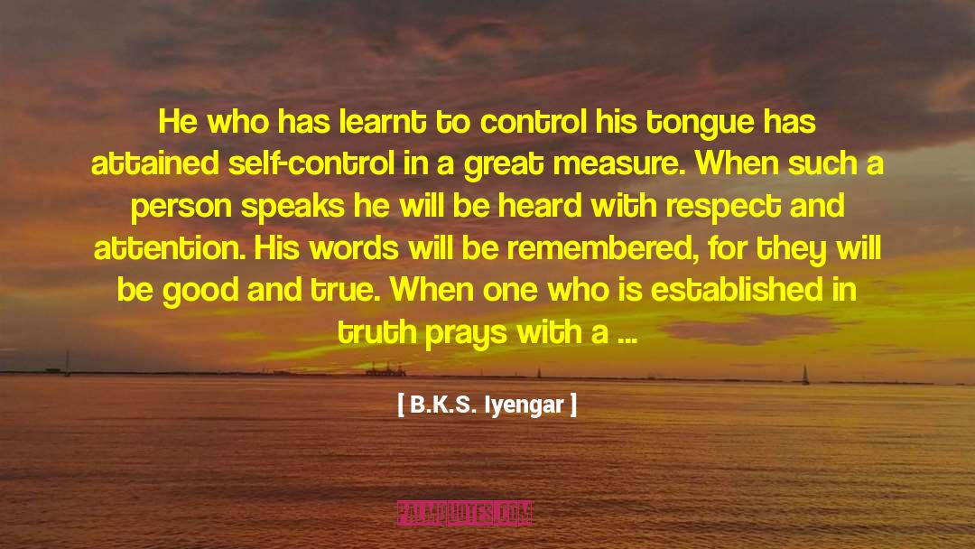U B Control Standard quotes by B.K.S. Iyengar