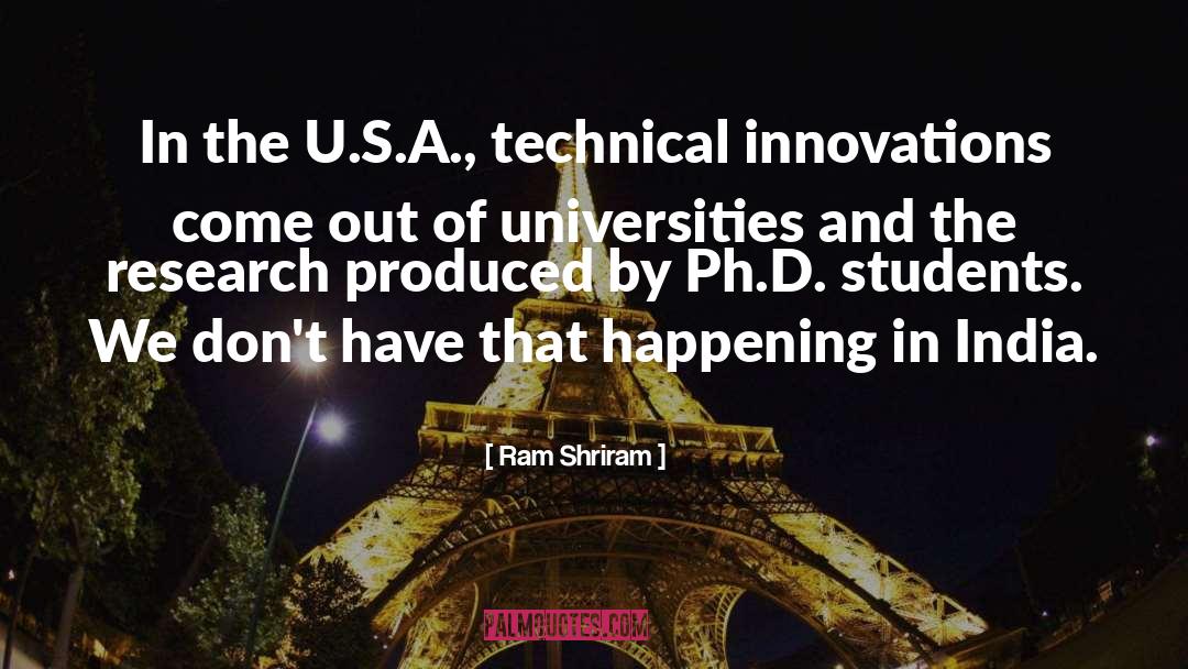 U S A quotes by Ram Shriram