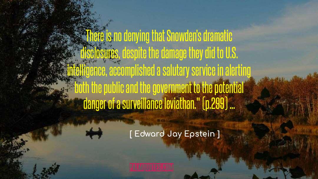 U S Intelligence quotes by Edward Jay Epstein