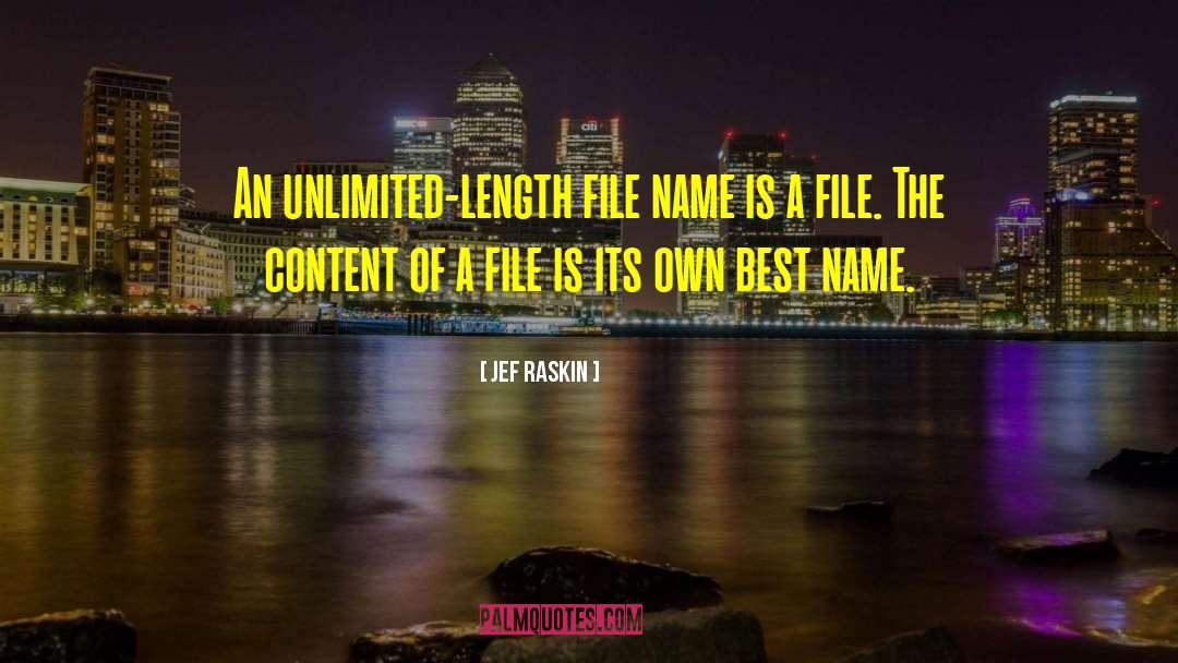 Ubuntu File Names quotes by Jef Raskin