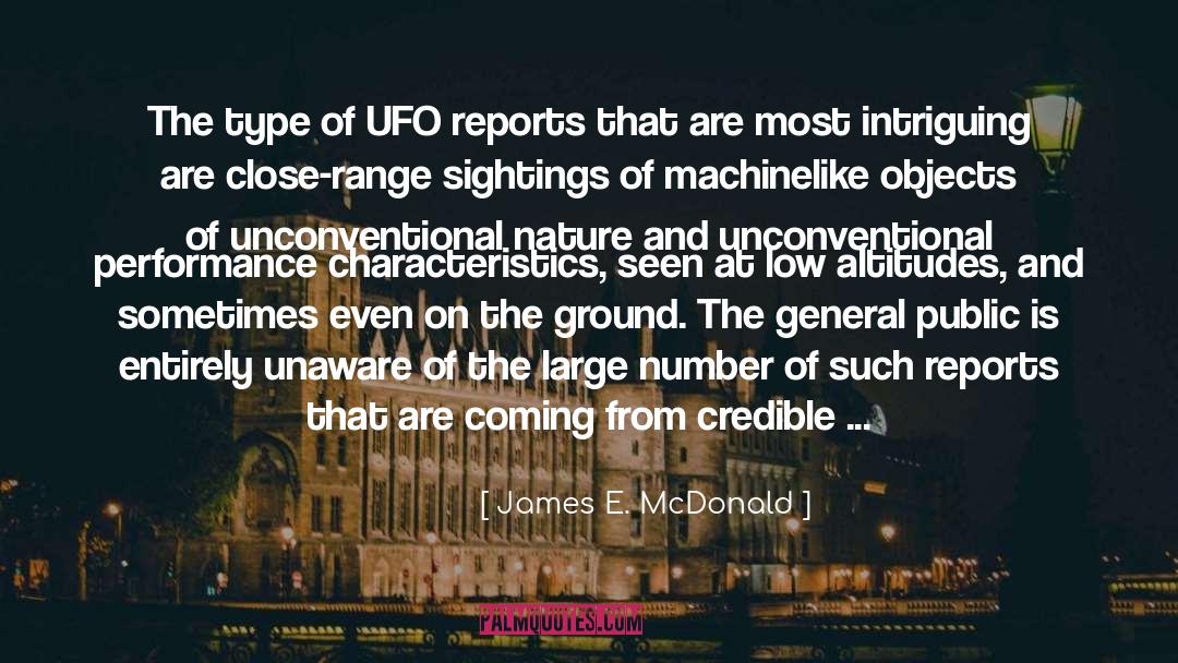 Ufo quotes by James E. McDonald
