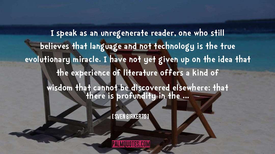 Uk Author quotes by Sven Birkerts