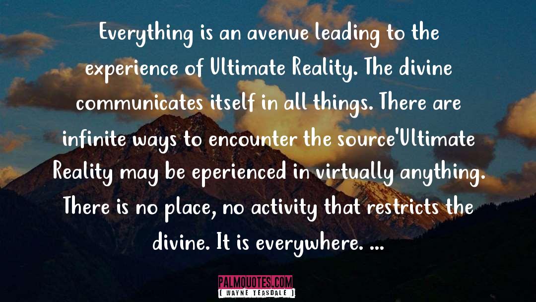 Ultimate Reality quotes by Wayne Teasdale