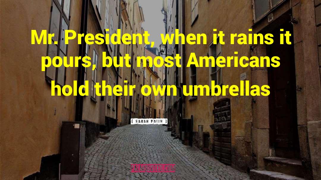 Umbrellas quotes by Sarah Palin