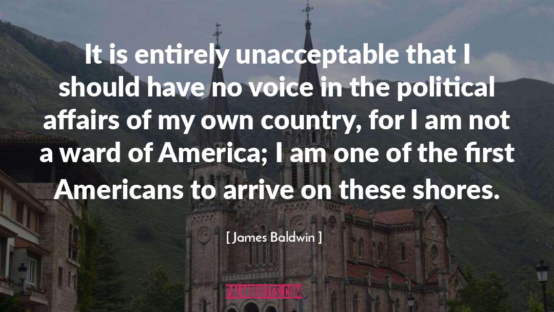 Unacceptable quotes by James Baldwin