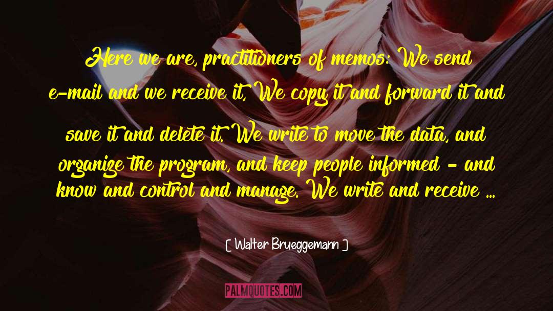 Unambiguous quotes by Walter Brueggemann