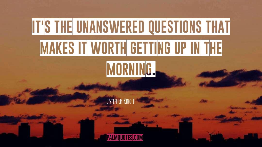 Unanswered Questions quotes by Stephen King