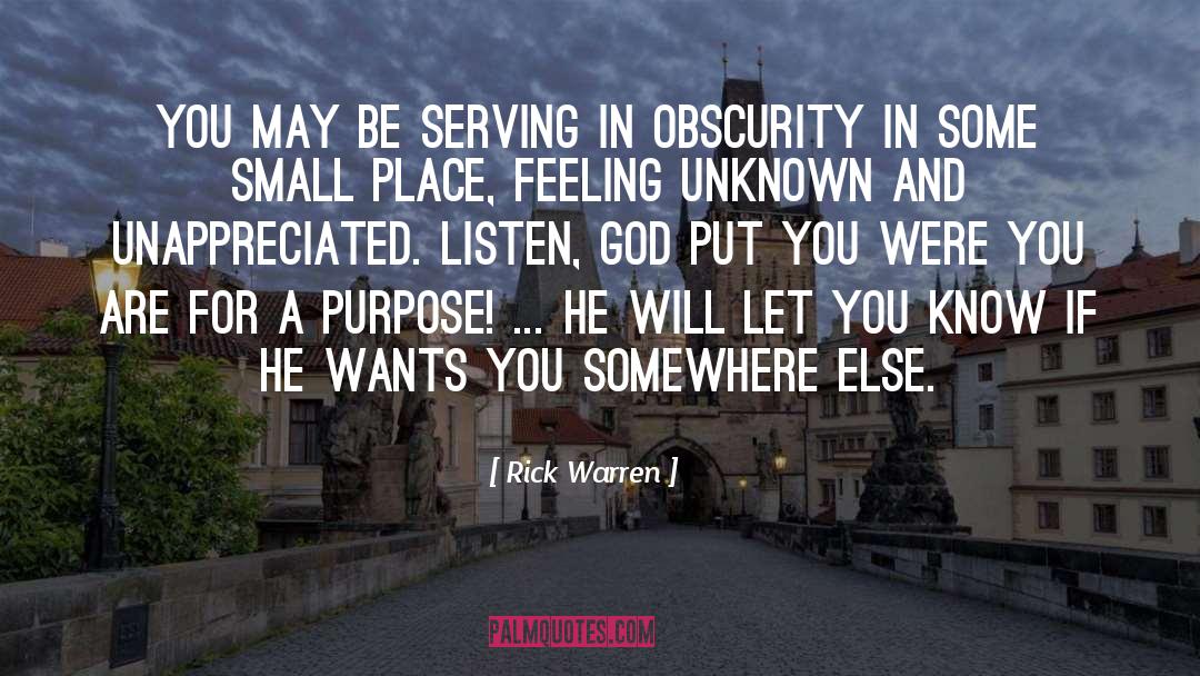 Unappreciated quotes by Rick Warren