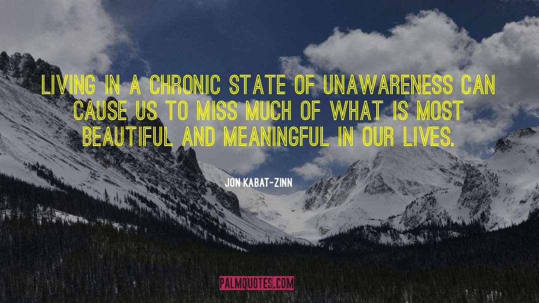 Unawareness quotes by Jon Kabat-Zinn