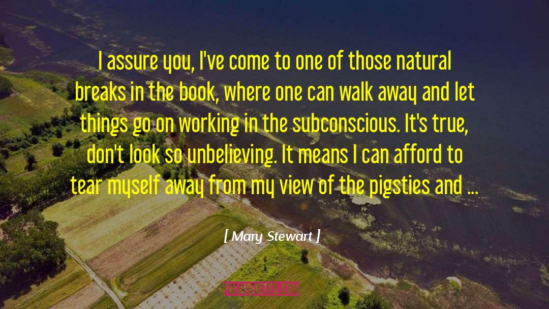 Unbelieving quotes by Mary Stewart