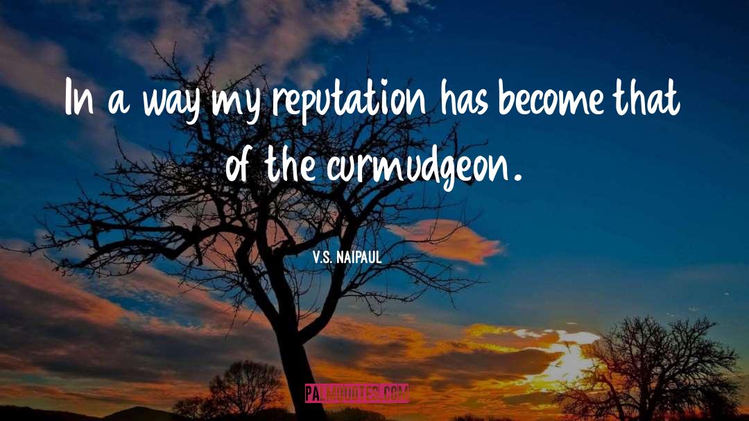 Unbudgeable Curmudgeon quotes by V.S. Naipaul