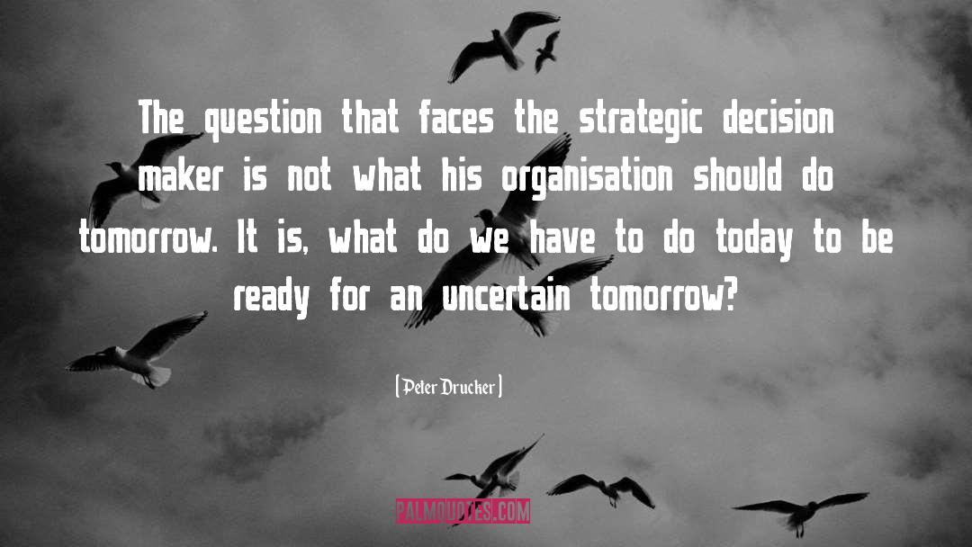 Uncertain quotes by Peter Drucker