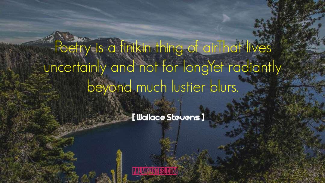 Uncertainly quotes by Wallace Stevens