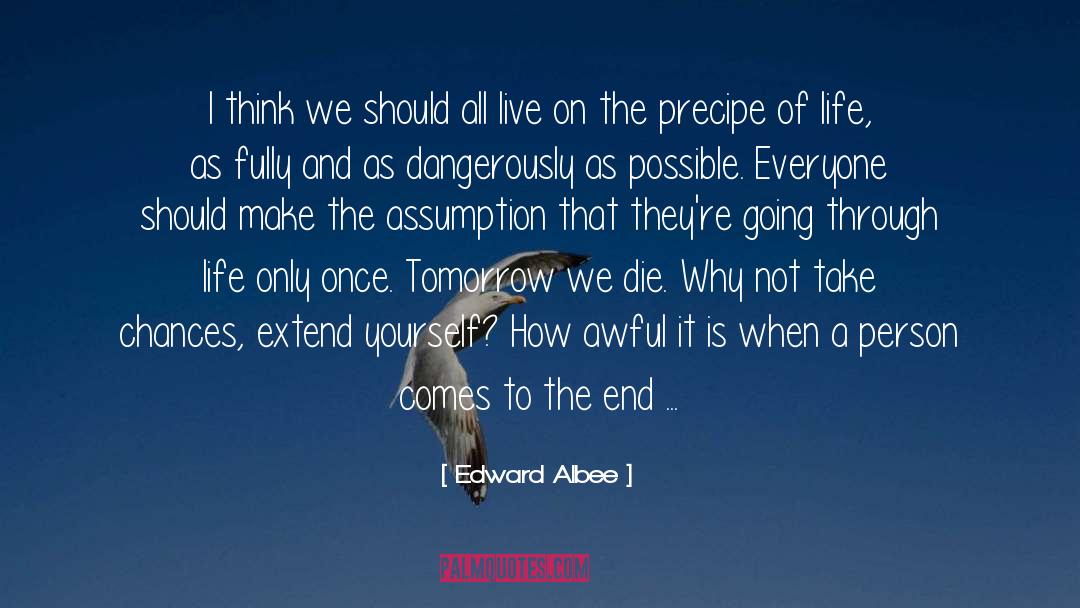 Uncertainties Of Tomorrow quotes by Edward Albee