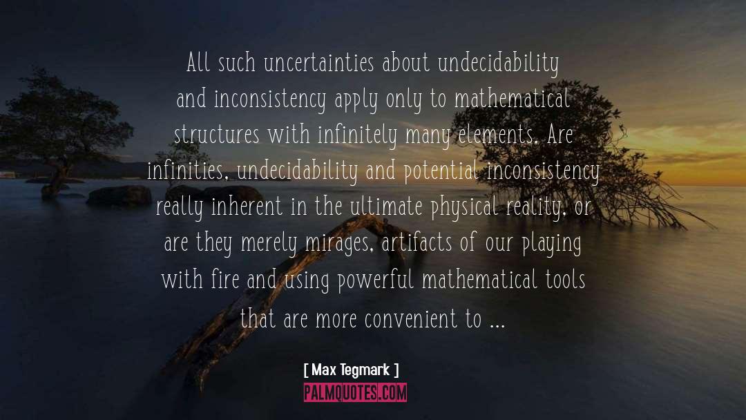 Uncertainties quotes by Max Tegmark