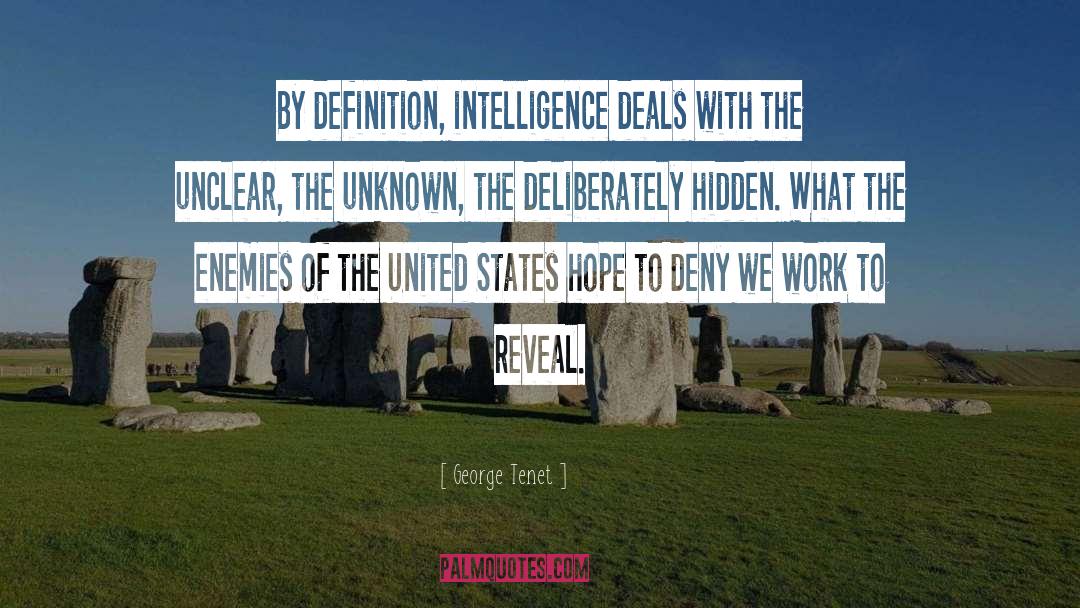 Unclear quotes by George Tenet