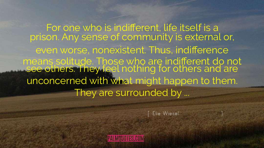 Unconcerned quotes by Elie Wiesel