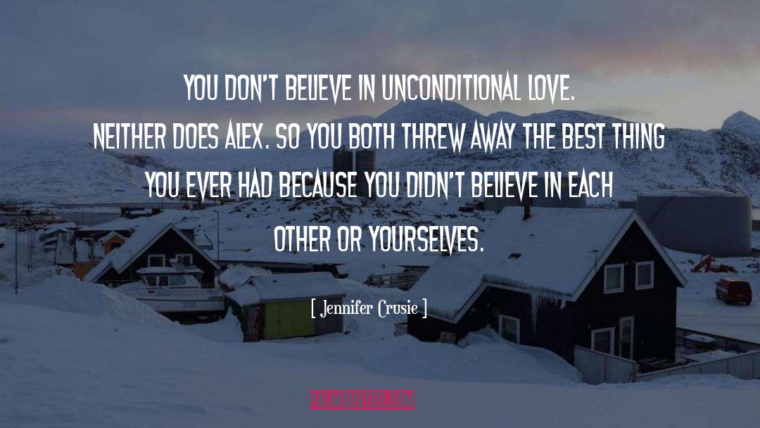 Unconditional quotes by Jennifer Crusie