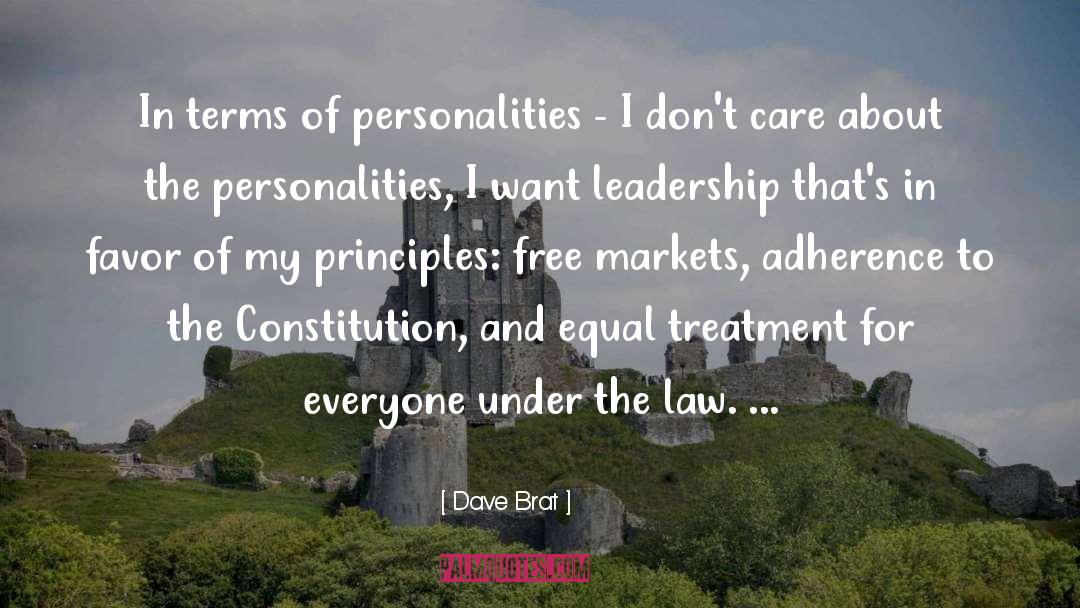 Unconflicted Adherence quotes by Dave Brat