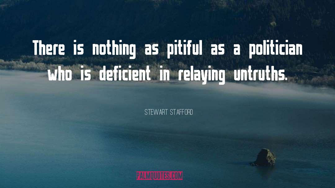 Unconvincing quotes by Stewart Stafford