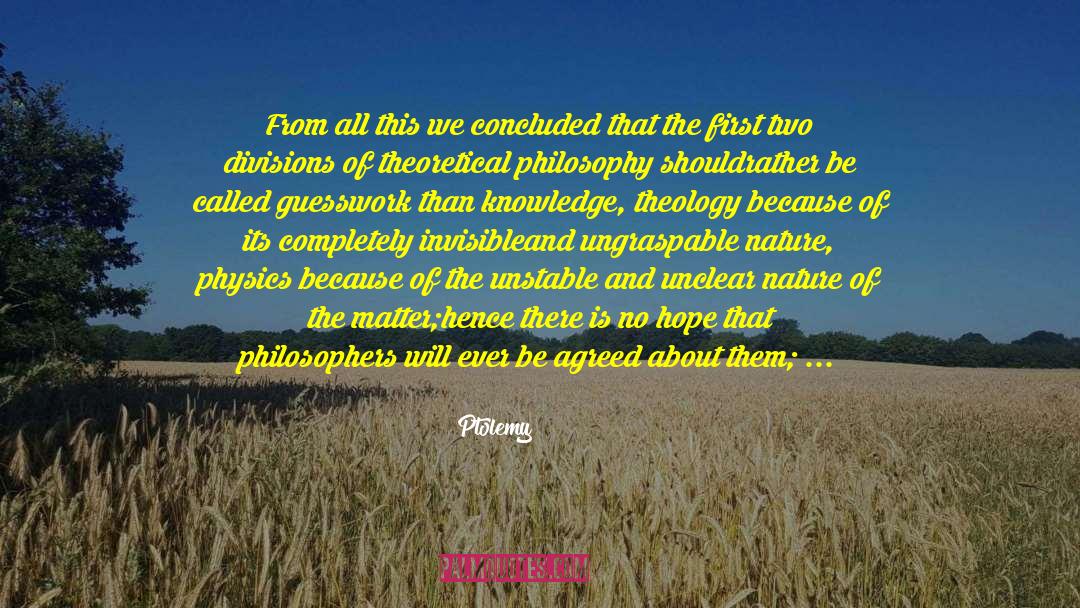 Uncouth Philosophers quotes by Ptolemy