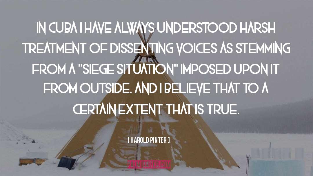 Under Siege quotes by Harold Pinter