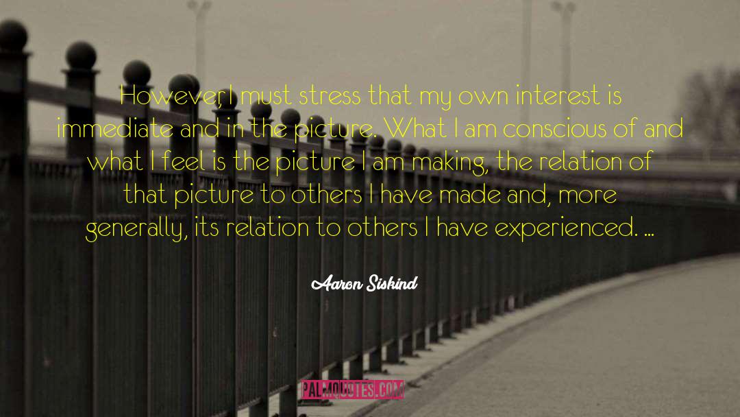 Under Stress quotes by Aaron Siskind