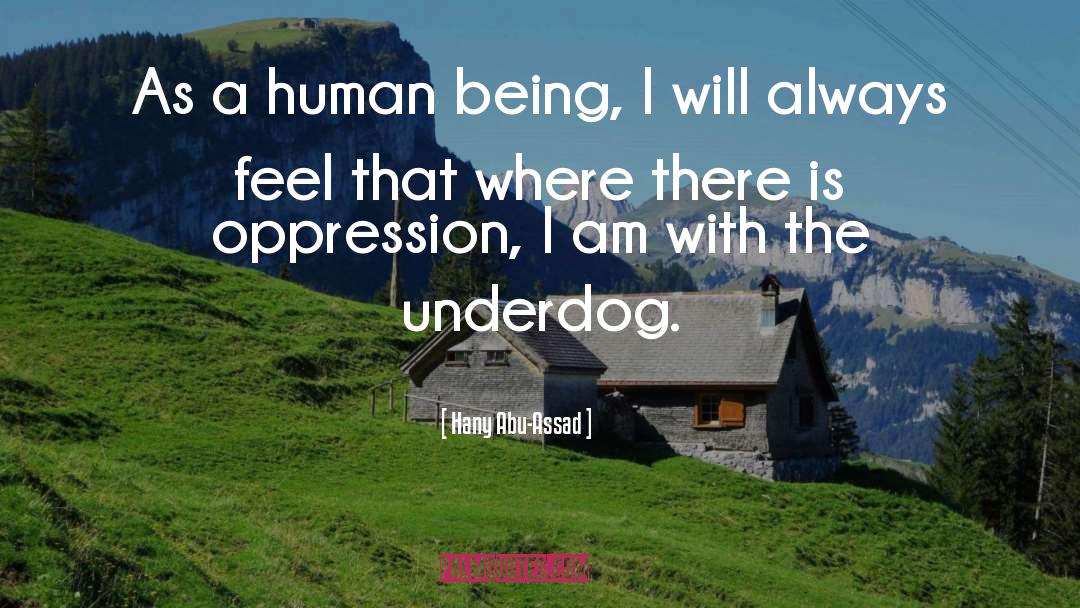 Underdog quotes by Hany Abu-Assad