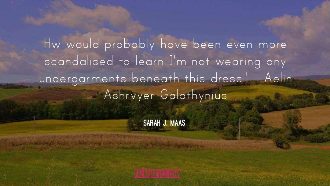 Undergarments quotes by Sarah J. Maas