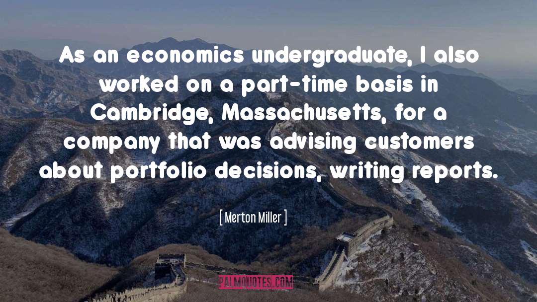 Undergraduate quotes by Merton Miller