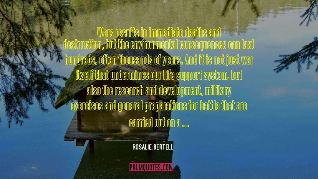 Undermines quotes by Rosalie Bertell
