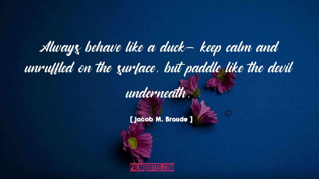 Underneath quotes by Jacob M. Braude