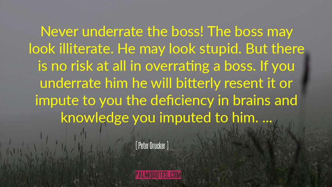 Underrate quotes by Peter Drucker