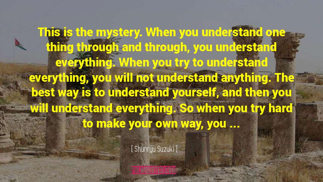 Understand Yourself quotes by Shunryu Suzuki