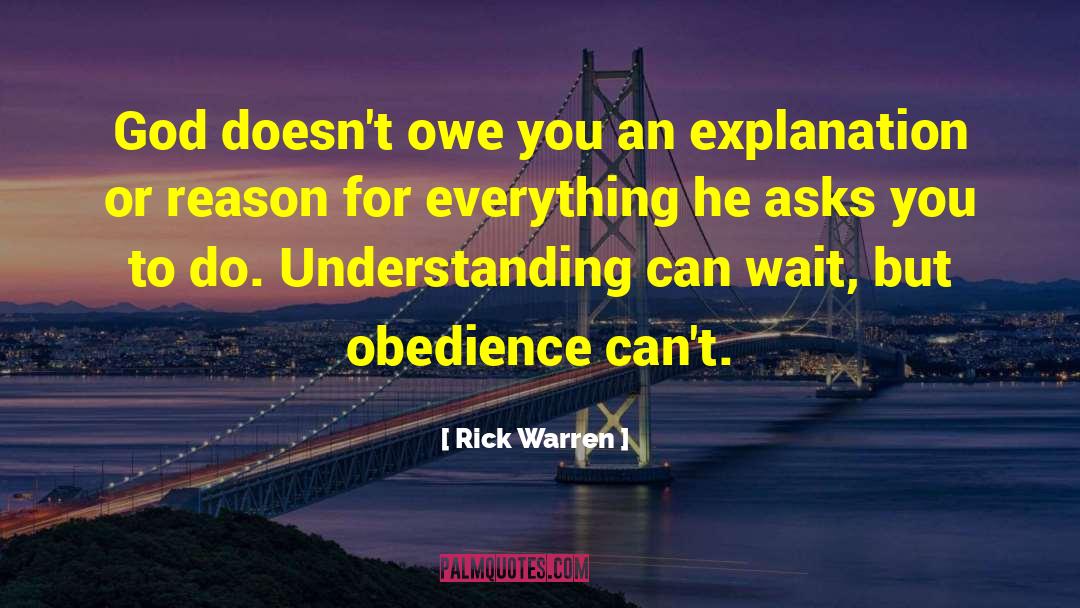 Understanding Him quotes by Rick Warren