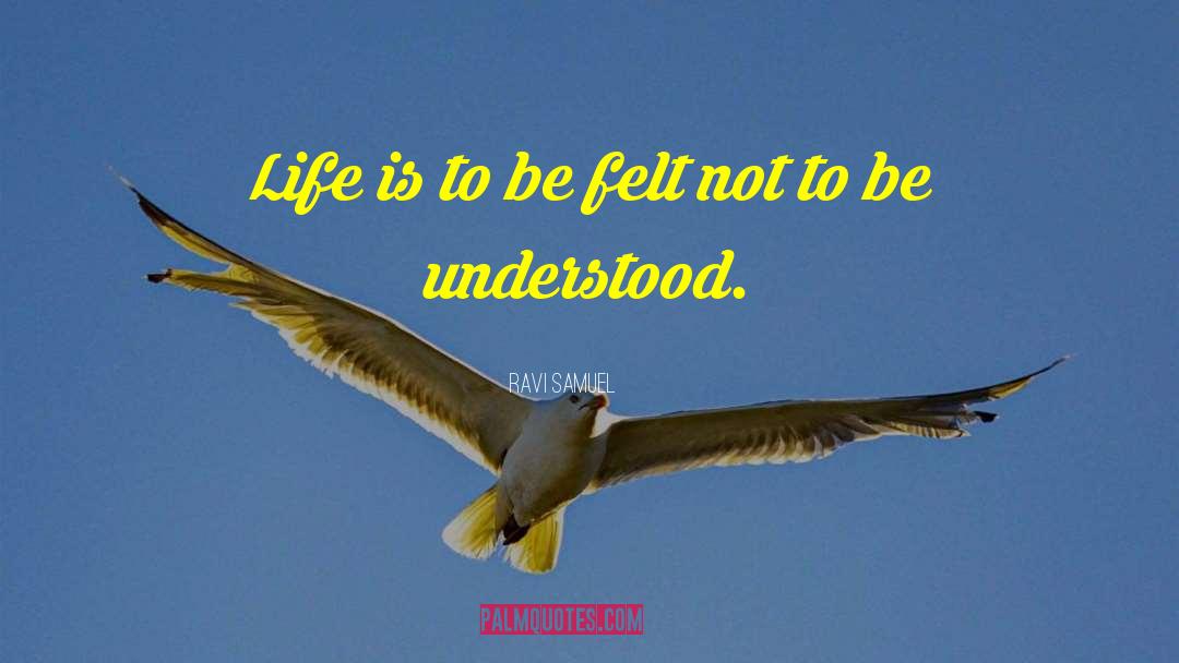 Understanding Life Life Lessons quotes by Ravi Samuel