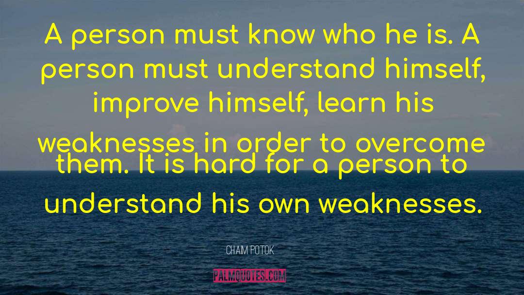 Understanding Oneself quotes by Chaim Potok