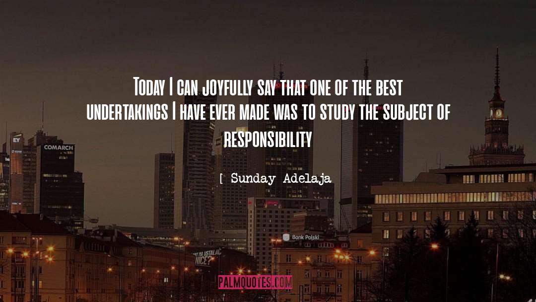 Undertakings quotes by Sunday Adelaja