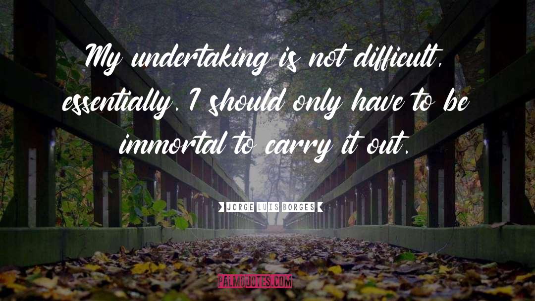 Undertakings quotes by Jorge Luis Borges