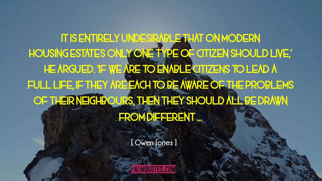 Undesirable quotes by Owen Jones