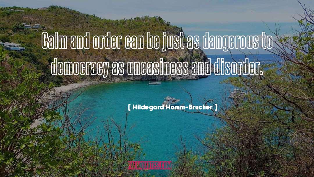 Uneasiness quotes by Hildegard Hamm-Brucher