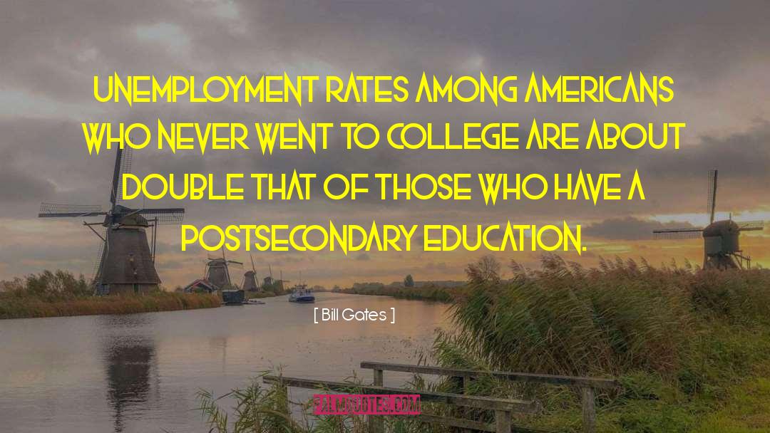 Unemployment Rate quotes by Bill Gates
