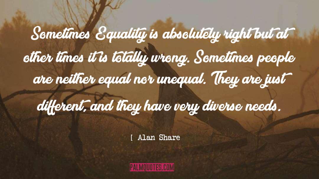 Unequal quotes by Alan Share
