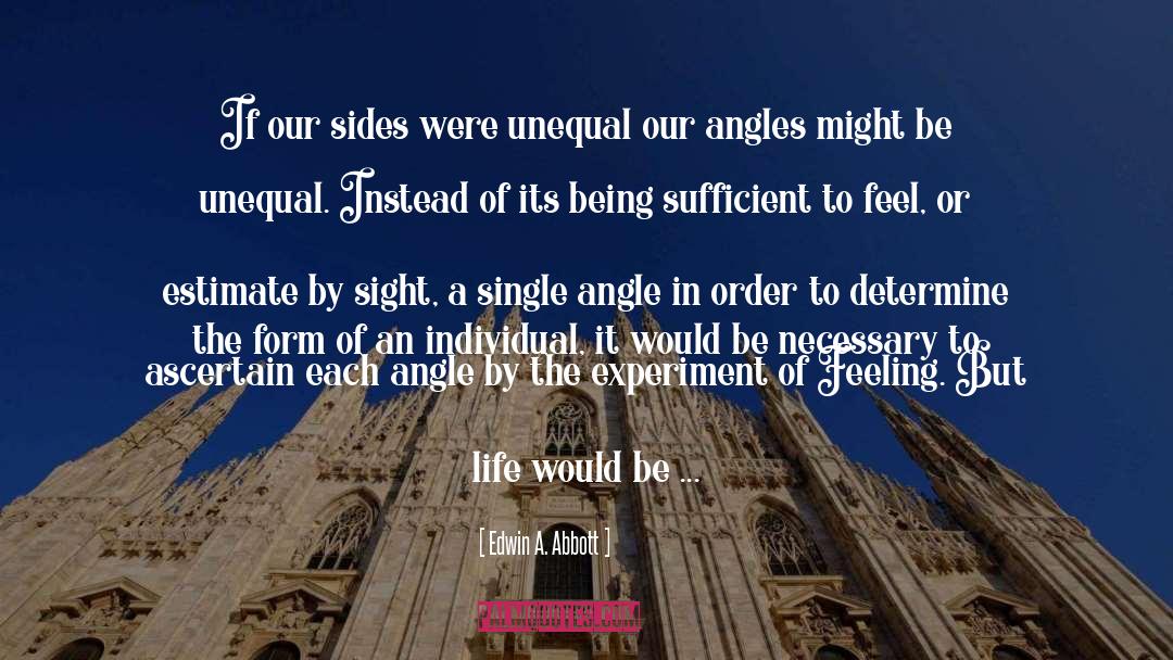 Unequal quotes by Edwin A. Abbott
