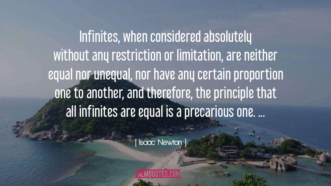 Unequal quotes by Isaac Newton