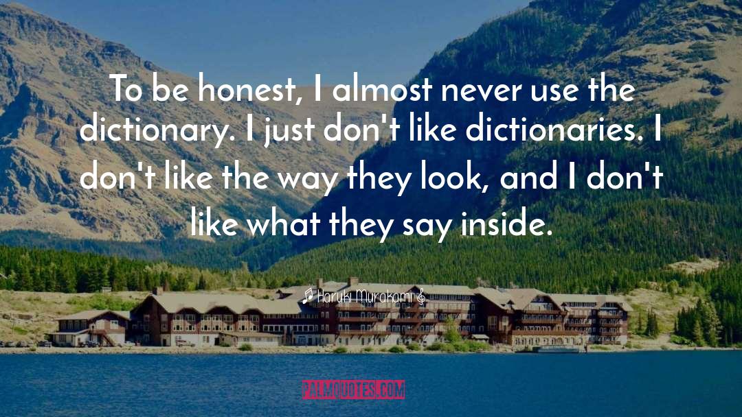 Unequivocally Dictionary quotes by Haruki Murakami
