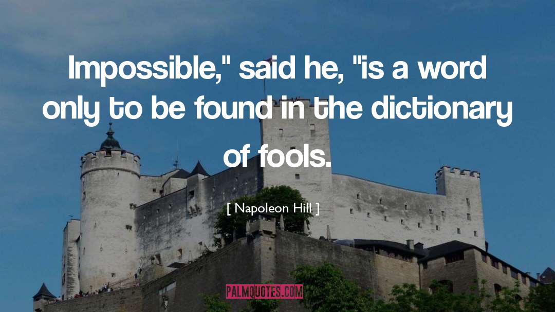 Unequivocally Dictionary quotes by Napoleon Hill