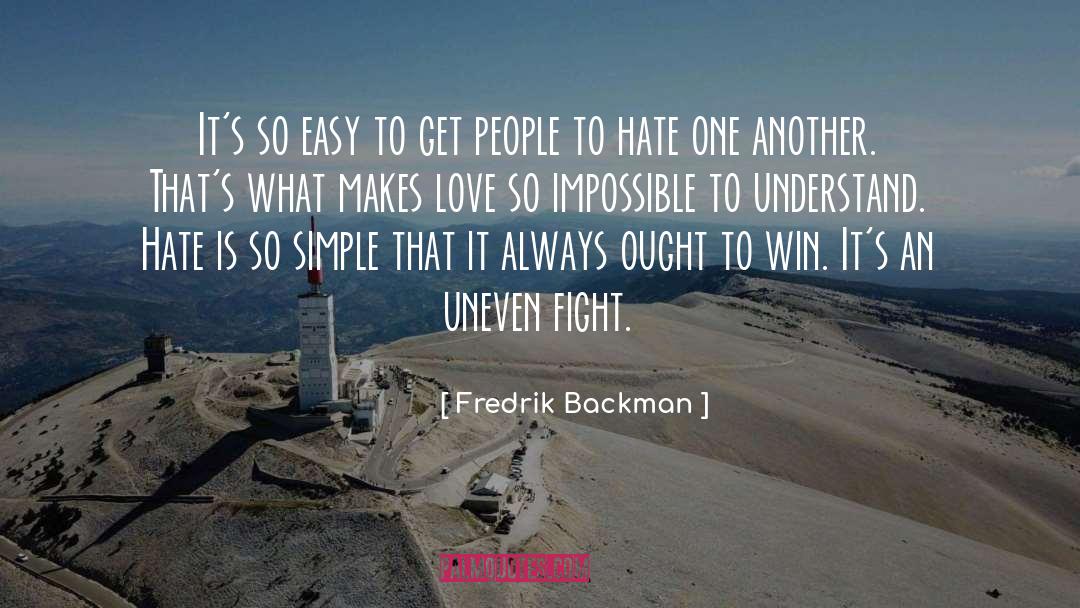 Uneven quotes by Fredrik Backman