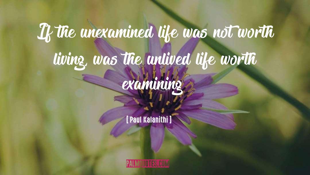 Unexamined Life quotes by Paul Kalanithi