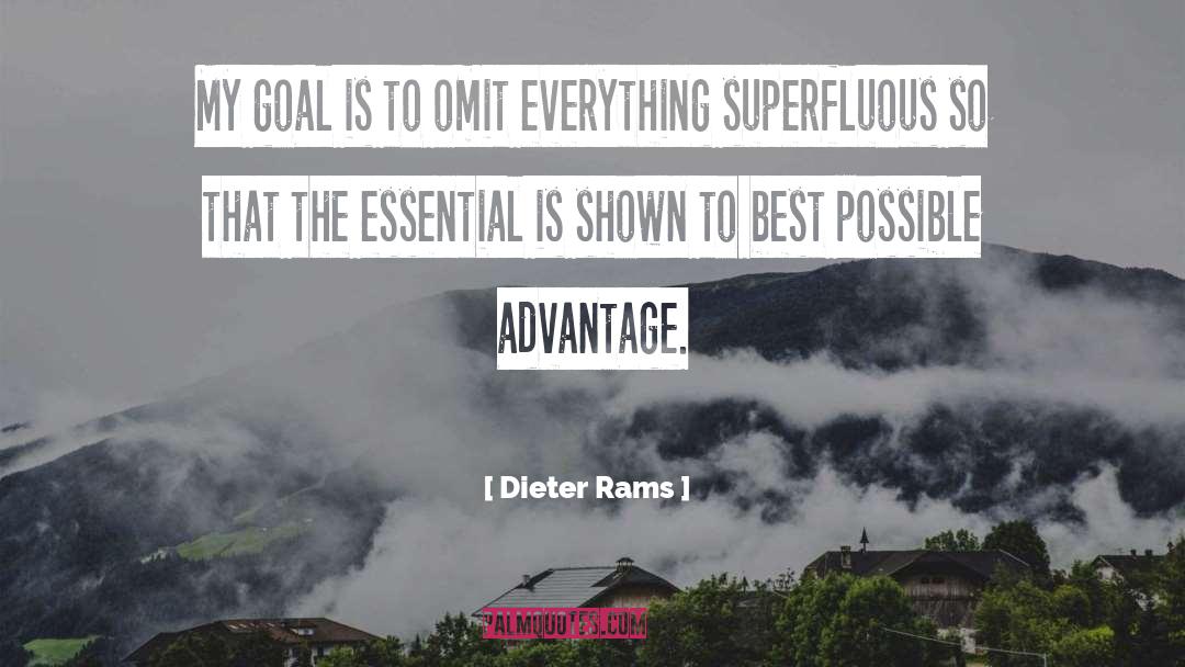 Unfair Advantage quotes by Dieter Rams
